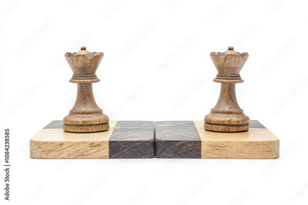 A chessboard displays two wooden kings lying down, indicating a peaceful pause in a strategic game. The contrasting colors enhance the natural texture of the pieces and board.