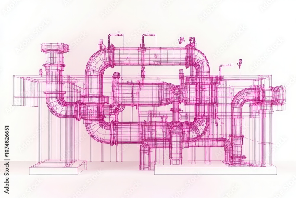 A handheld diagnostic tool is presented in an isolated environment, designed for evaluating and ensuring the functionality of complex piping systems used in various applications.