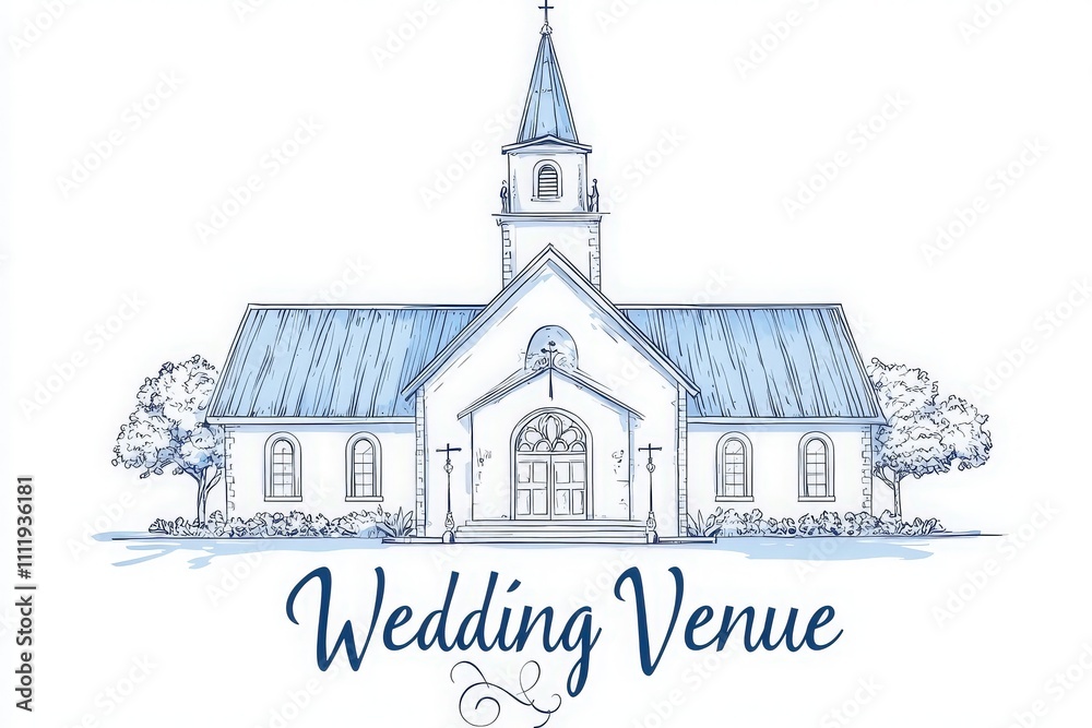 Charming chapel with a sloped roof and bell tower offers a picturesque wedding venue. Surrounded by trees, it exudes a romantic atmosphere perfect for celebrations.