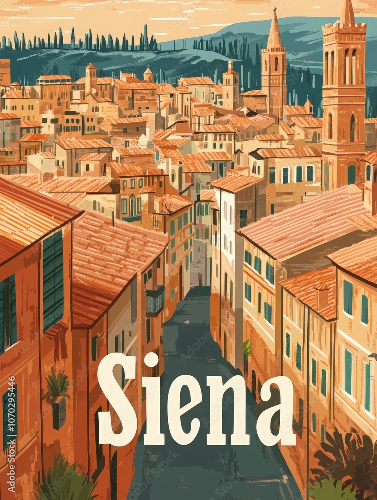 Explore the enchanting city of Siena, known for its beautiful medieval architecture, narrow streets, and vibrant terracotta buildings, ideal for a romantic getaway or cultural adventure.