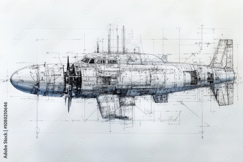 This technical sketch outlines a deep-sea exploration vehicle, detailing its structure, dimensions, and features for conducting underwater research in extreme environments.