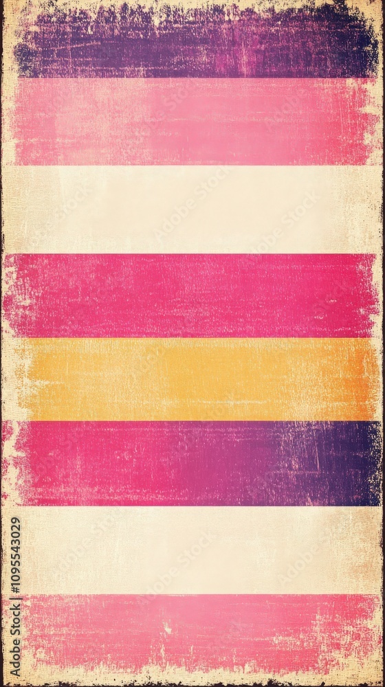 Vibrant stripes of pink, yellow, and purple create a textured background. The colors alternate in wide horizontal bands, giving a retro and playful appearance perfect for various designs.