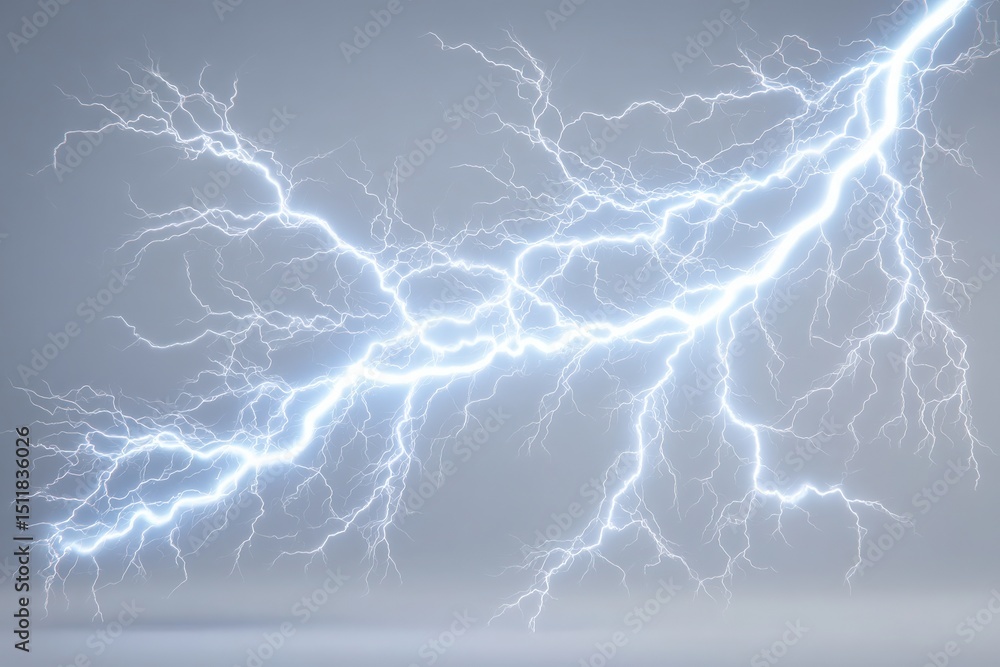 Bright lightning bolts streak across a dark sky, illuminating the surroundings with intense flashes. The storm creates a powerful atmosphere filled with natural energy and stunning light.