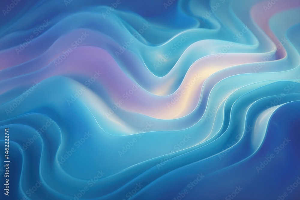 Soft, flowing waves of blue shades blend seamlessly, creating a tranquil and soothing abstract design. The smooth texture evokes a sense of calm and creativity, perfect for artistic projects.