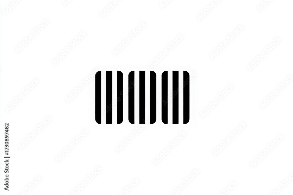 The design showcases a series of vertical black lines evenly spaced on a white background, creating a modern and elegant minimalist aesthetic ideal for various applications.