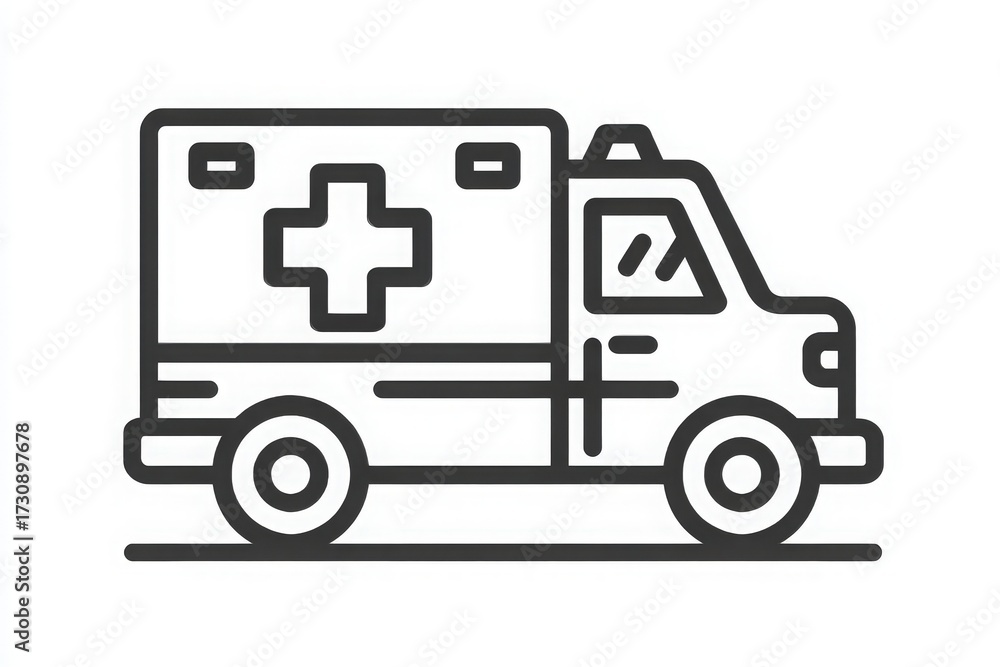 This emergency medical service vehicle stands ready in an urban environment, highlighting its importance for urgent medical responses.