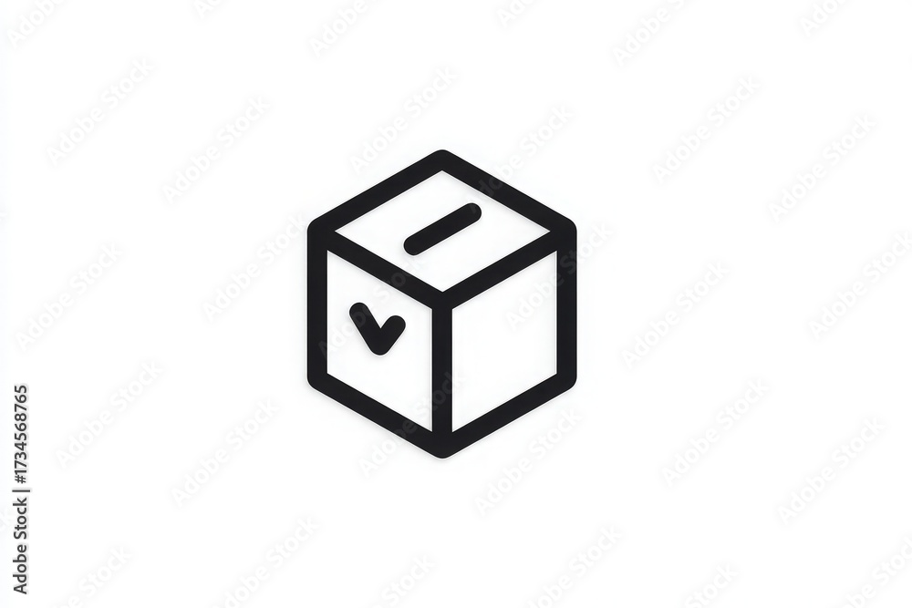 This symbol illustrates a voting box, emphasizing the importance of civic participation. It signifies the process of voting in democratic societies, promoting engagement in elections.