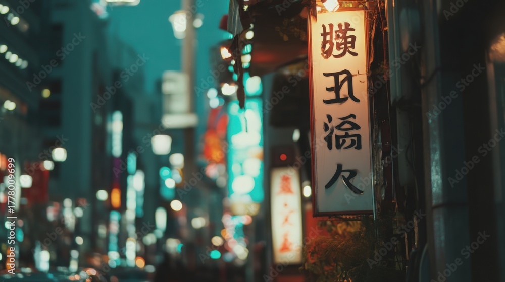 Neon signs light up the streets of Tokyo at night, creating a lively atmosphere. The bustling city showcases a mix of modernity and tradition, inviting exploration and adventure.
